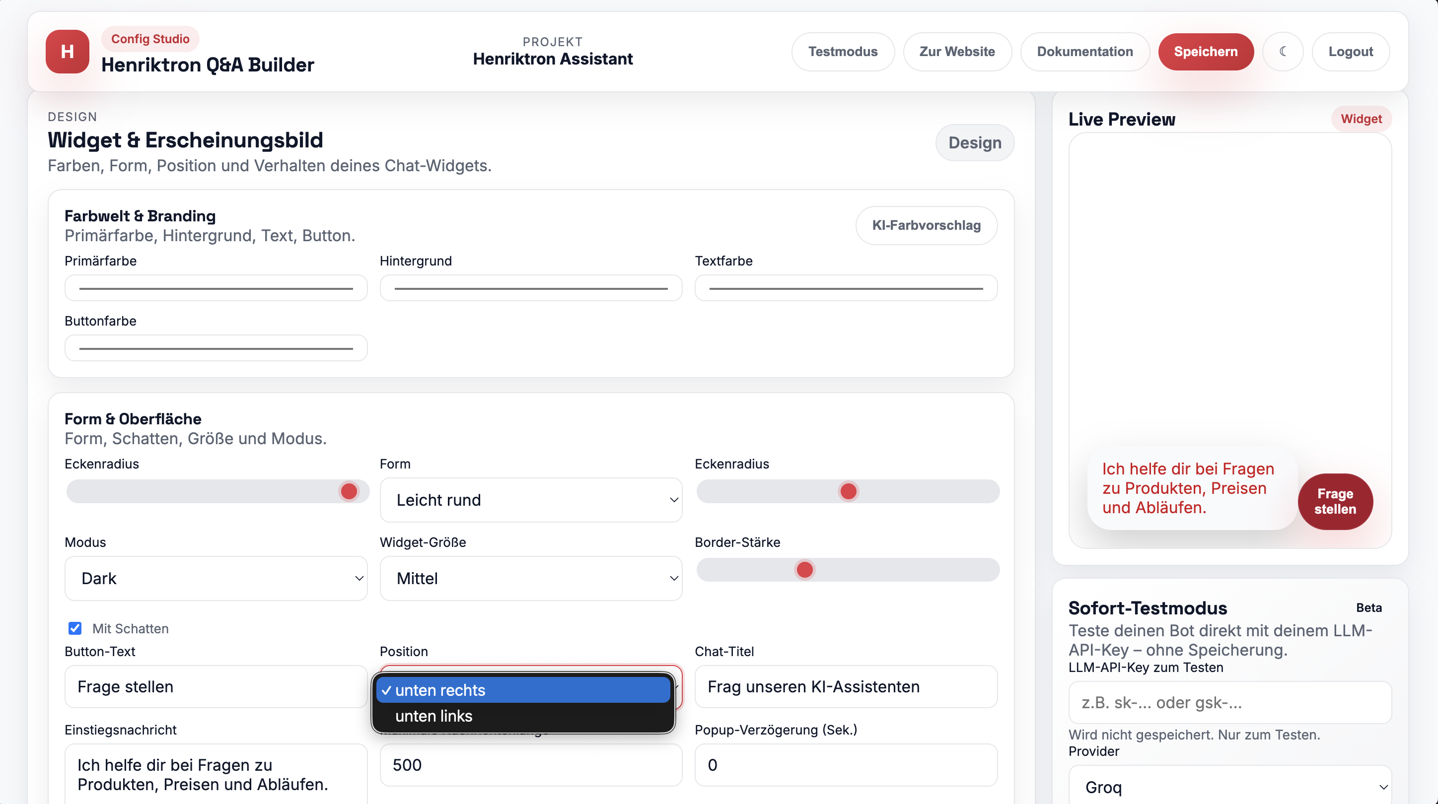 Design & Branding Screenshot